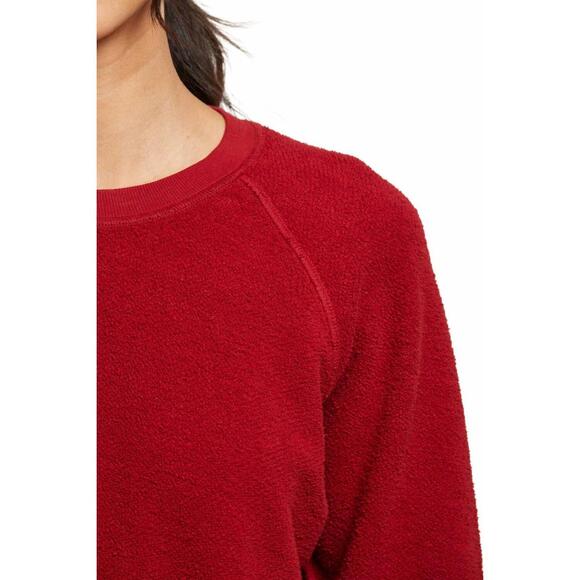 NEW PERFECTWHITETEE ziggy inside-out fleece shrunken sweatshirt in maple - Picture 4 of 6